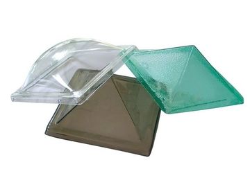 Πολυανθράκων πλαστικό θόλων φεγγιτών πυραμίδων σαφές χρώμα επιστρώματος μορφής UV