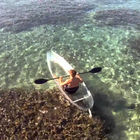 Σαφής βάρκα Kayaking πατωμάτων PC με το καγιάκ σκι κατώτατων σημείων/κυματωγών για την αναψυχή νερού